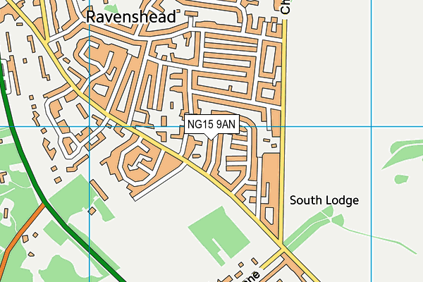 NG15 9AN map - OS VectorMap District (Ordnance Survey)