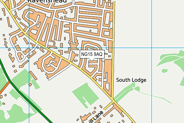 NG15 9AQ map - OS VectorMap District (Ordnance Survey)