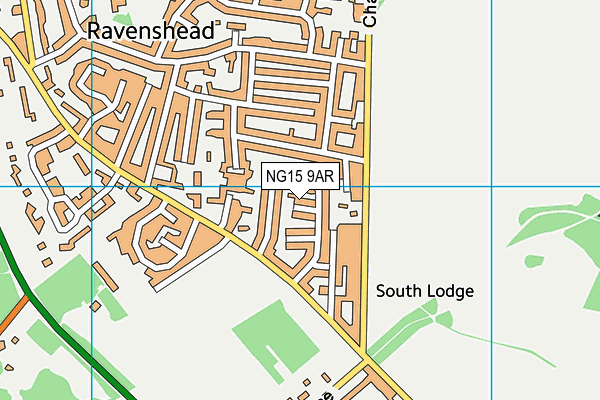 NG15 9AR map - OS VectorMap District (Ordnance Survey)