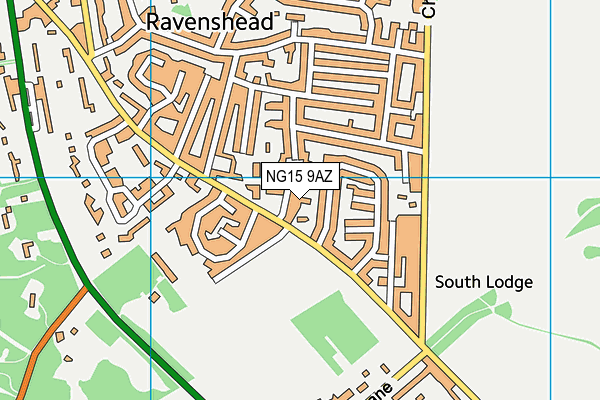 NG15 9AZ map - OS VectorMap District (Ordnance Survey)