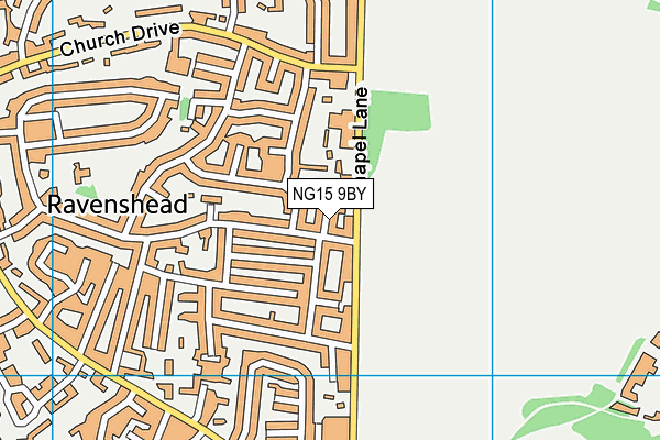 NG15 9BY map - OS VectorMap District (Ordnance Survey)