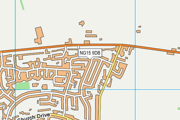 NG15 9DB map - OS VectorMap District (Ordnance Survey)