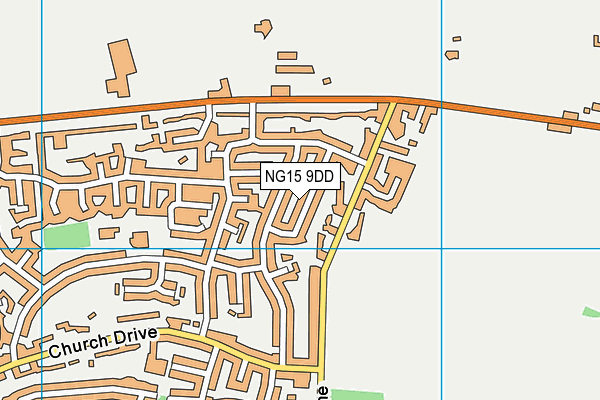 NG15 9DD map - OS VectorMap District (Ordnance Survey)