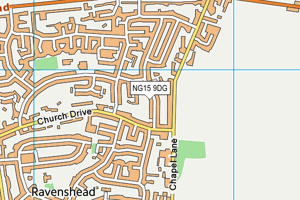 NG15 9DG map - OS VectorMap District (Ordnance Survey)