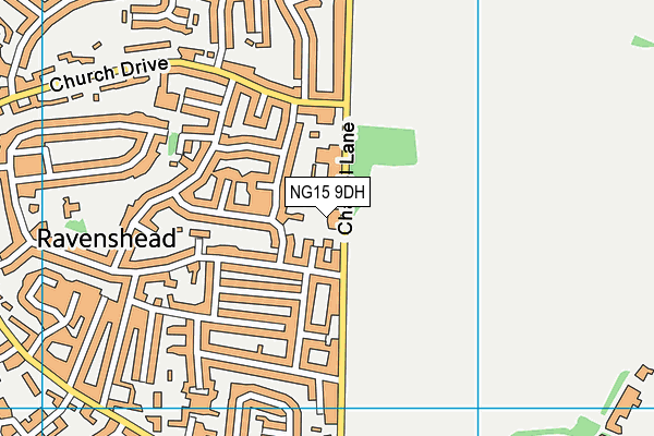 NG15 9DH map - OS VectorMap District (Ordnance Survey)