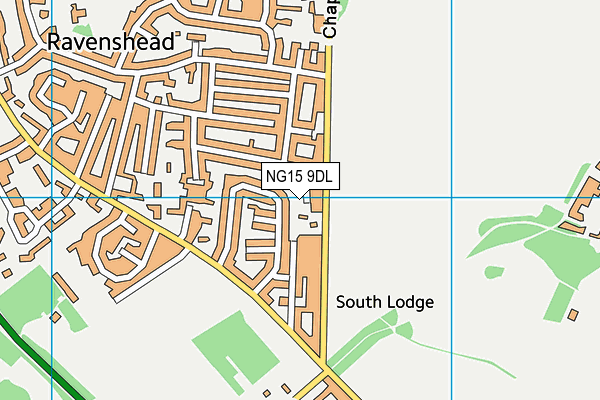 NG15 9DL map - OS VectorMap District (Ordnance Survey)