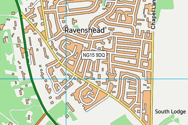 NG15 9DQ map - OS VectorMap District (Ordnance Survey)