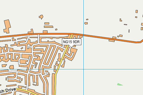 NG15 9DR map - OS VectorMap District (Ordnance Survey)