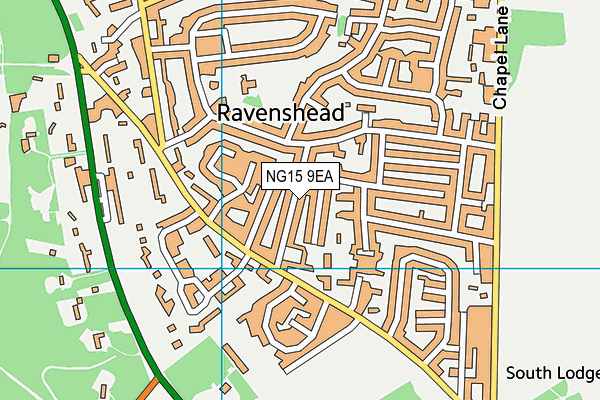 NG15 9EA map - OS VectorMap District (Ordnance Survey)