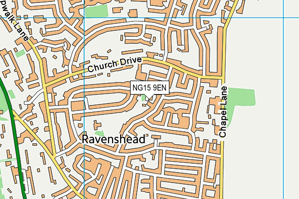 NG15 9EN map - OS VectorMap District (Ordnance Survey)