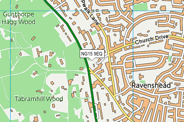 NG15 9EQ map - OS VectorMap District (Ordnance Survey)