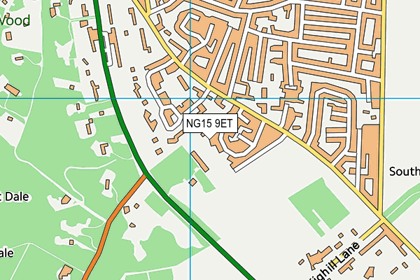 NG15 9ET map - OS VectorMap District (Ordnance Survey)