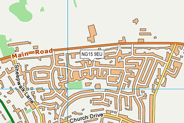 NG15 9EU map - OS VectorMap District (Ordnance Survey)