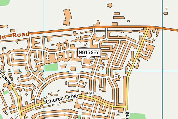 NG15 9EY map - OS VectorMap District (Ordnance Survey)