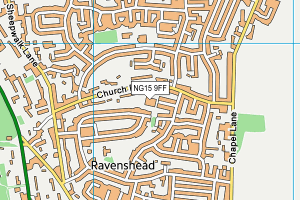 NG15 9FF map - OS VectorMap District (Ordnance Survey)