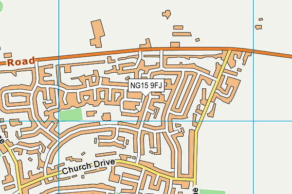 NG15 9FJ map - OS VectorMap District (Ordnance Survey)