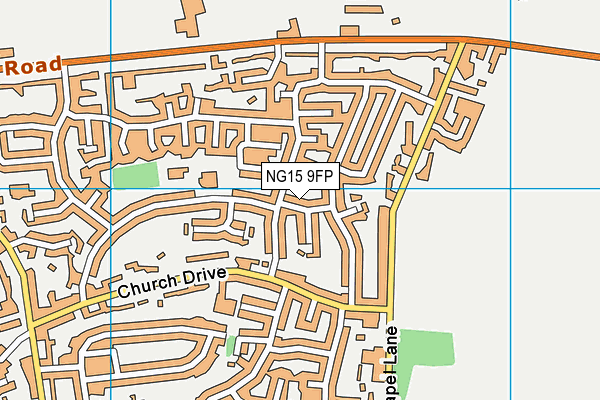 NG15 9FP map - OS VectorMap District (Ordnance Survey)