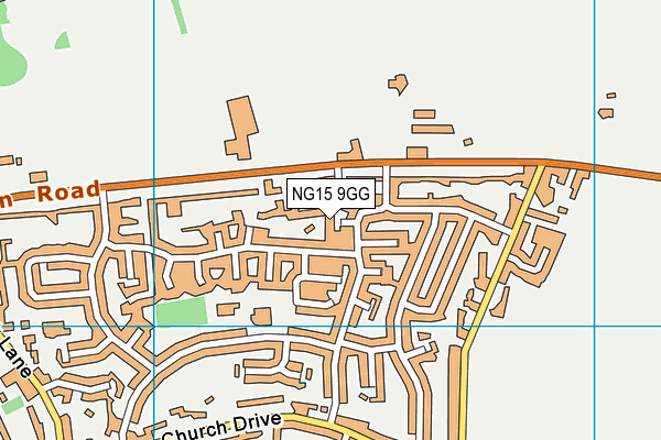 NG15 9GG map - OS VectorMap District (Ordnance Survey)