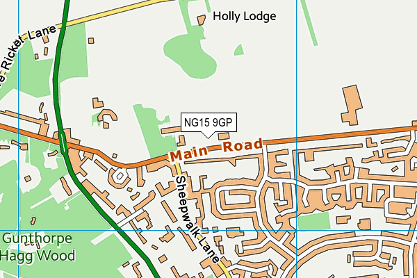 NG15 9GP map - OS VectorMap District (Ordnance Survey)