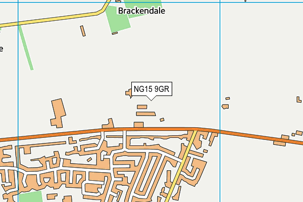 NG15 9GR map - OS VectorMap District (Ordnance Survey)