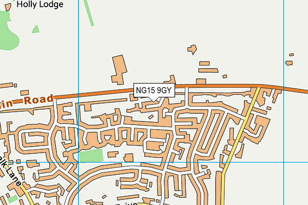 NG15 9GY map - OS VectorMap District (Ordnance Survey)