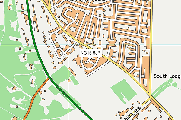 NG15 9JP map - OS VectorMap District (Ordnance Survey)