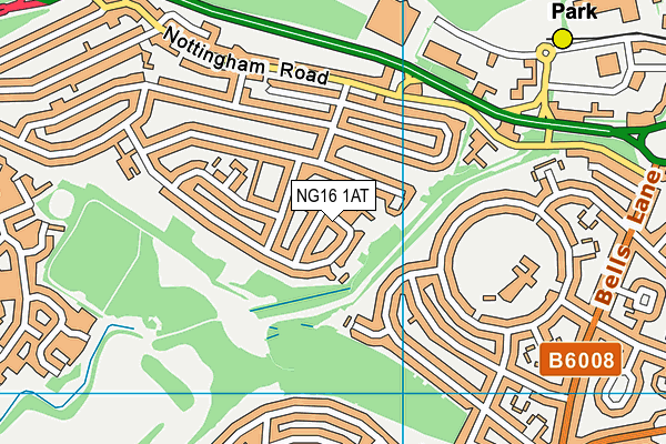 NG16 1AT map - OS VectorMap District (Ordnance Survey)