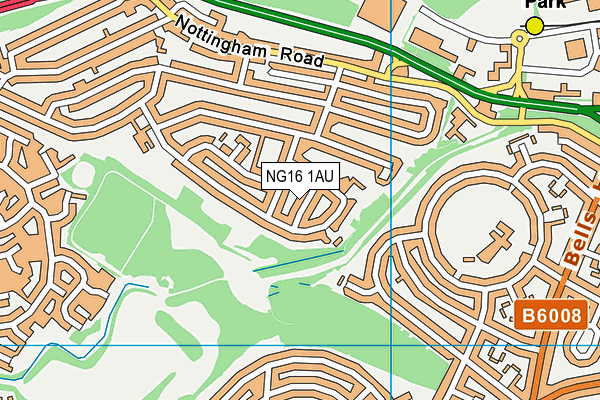 NG16 1AU map - OS VectorMap District (Ordnance Survey)