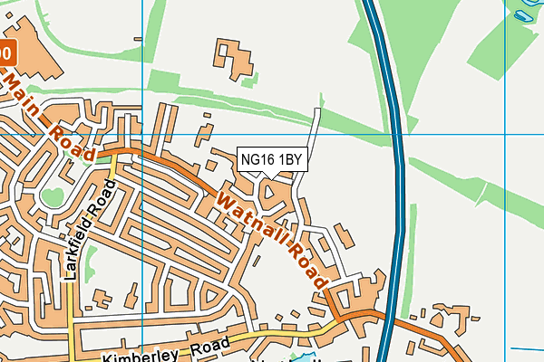 NG16 1BY map - OS VectorMap District (Ordnance Survey)