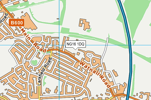 NG16 1DQ map - OS VectorMap District (Ordnance Survey)