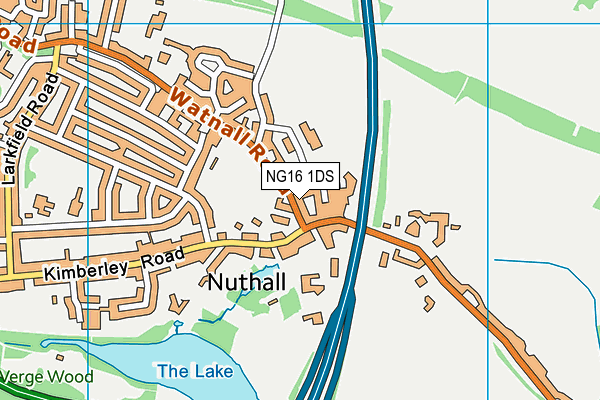 NG16 1DS map - OS VectorMap District (Ordnance Survey)