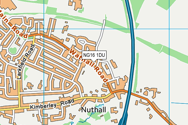 NG16 1DU map - OS VectorMap District (Ordnance Survey)