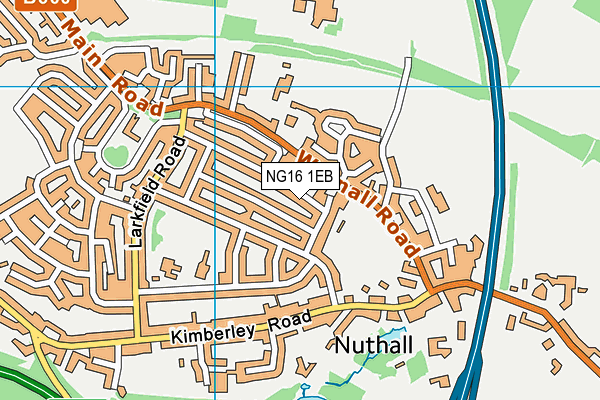 NG16 1EB map - OS VectorMap District (Ordnance Survey)