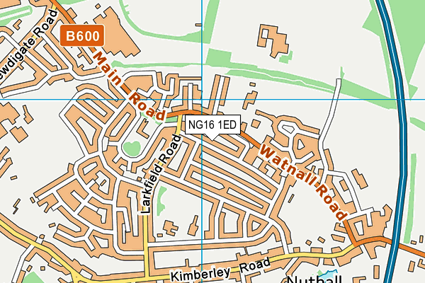 NG16 1ED map - OS VectorMap District (Ordnance Survey)