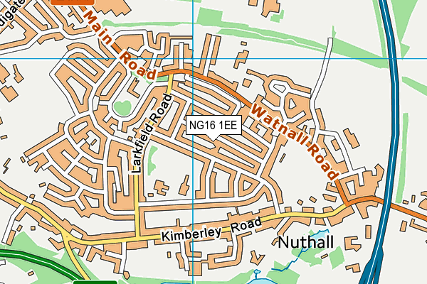 NG16 1EE map - OS VectorMap District (Ordnance Survey)