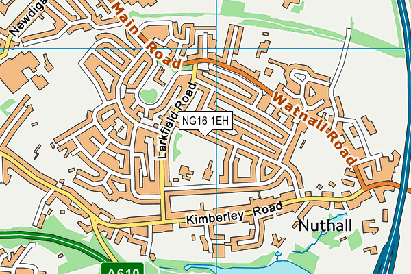 NG16 1EH map - OS VectorMap District (Ordnance Survey)