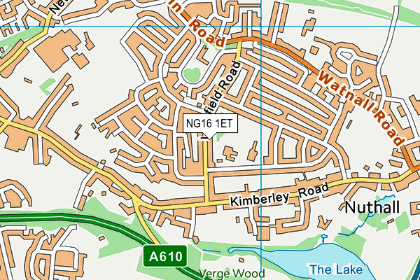 NG16 1ET map - OS VectorMap District (Ordnance Survey)