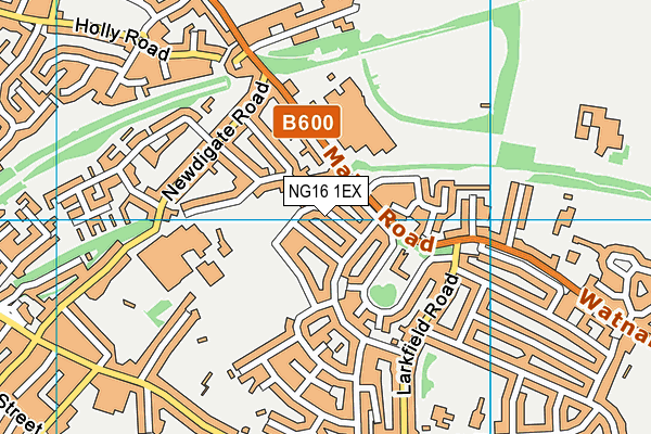NG16 1EX map - OS VectorMap District (Ordnance Survey)