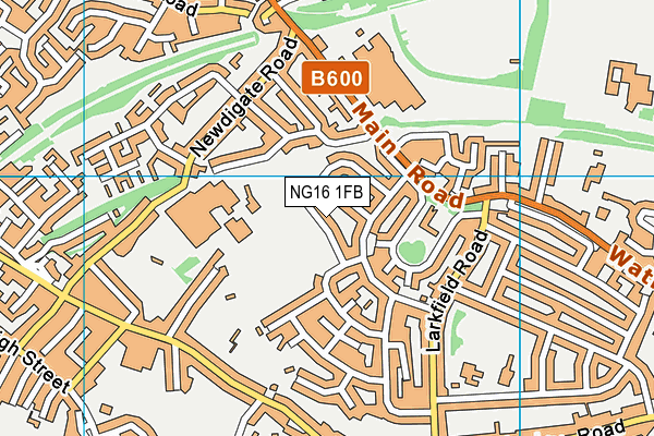 NG16 1FB map - OS VectorMap District (Ordnance Survey)