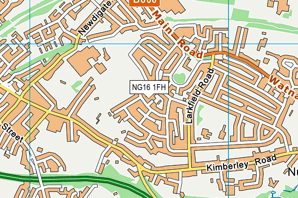 NG16 1FH map - OS VectorMap District (Ordnance Survey)