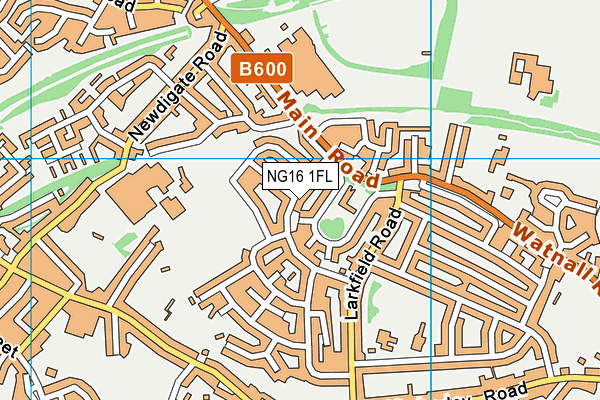 NG16 1FL map - OS VectorMap District (Ordnance Survey)