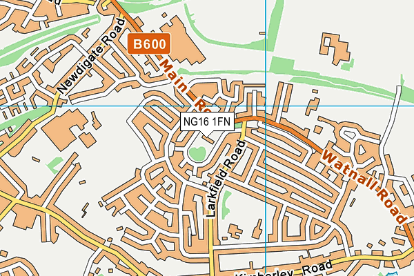 NG16 1FN map - OS VectorMap District (Ordnance Survey)
