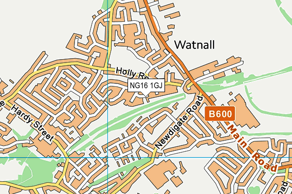 NG16 1GJ map - OS VectorMap District (Ordnance Survey)