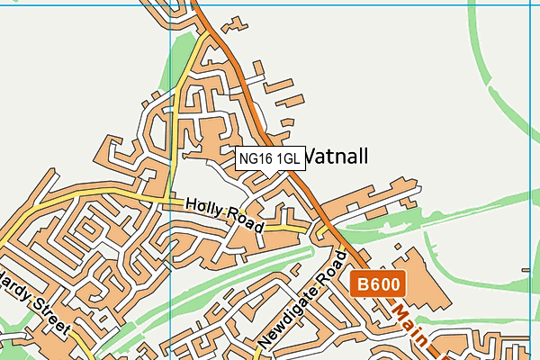 NG16 1GL map - OS VectorMap District (Ordnance Survey)