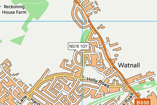 NG16 1GY map - OS VectorMap District (Ordnance Survey)