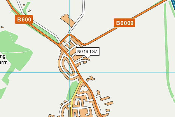 NG16 1GZ map - OS VectorMap District (Ordnance Survey)