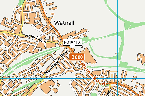 NG16 1HA map - OS VectorMap District (Ordnance Survey)