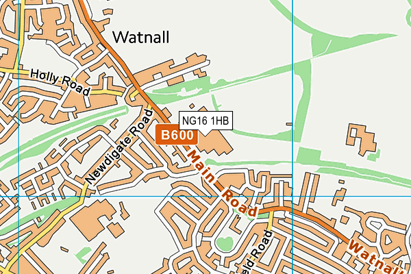 NG16 1HB map - OS VectorMap District (Ordnance Survey)