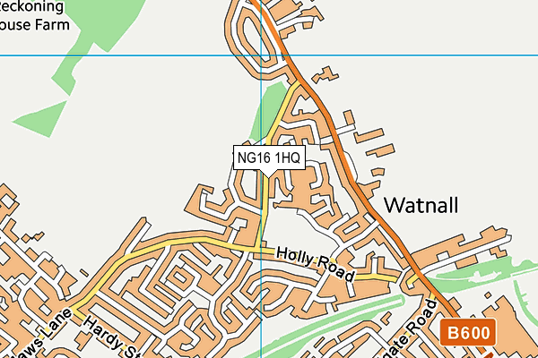 NG16 1HQ map - OS VectorMap District (Ordnance Survey)