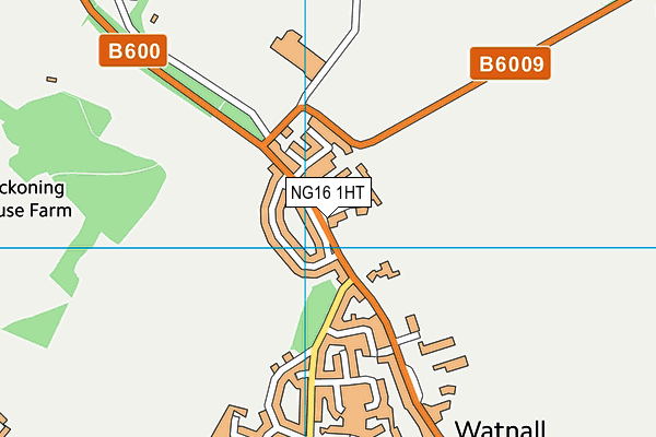 NG16 1HT map - OS VectorMap District (Ordnance Survey)